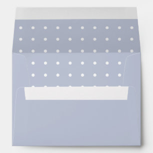 Tranquil Seas Grey Blue Polka Dots Envelope