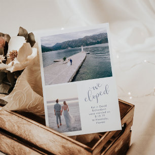 Tranquil Seas Two Photo We Eloped Announcement