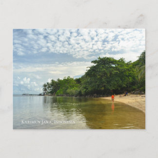 Tranquil Seaside Beach Clear Sky Indonesia Travel Postcard