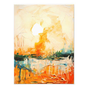 Tranquil Sunset Over Lakeside Serenity Photo Print