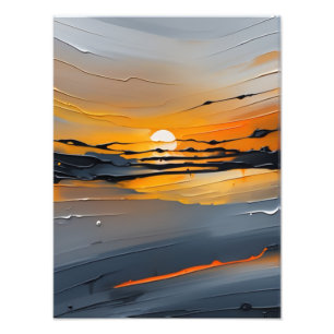 Tranquil Sunset Over Serene Lake Photo Print