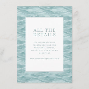 Tranquil Teal Wave Motions Enclosure Card