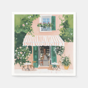 Tranquil Terrace in Rome Napkin