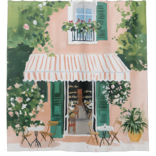 Tranquil Terrace in Rome Shower Curtain