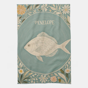 Tranquil Tides Personalised Tea Towel