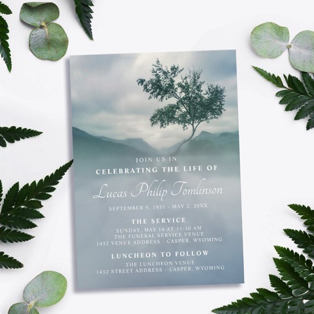 Tranquil Tree Misty Highlands Life Celebration Invitation (Creator Uploaded)