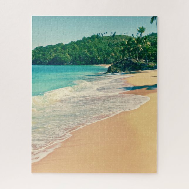 Tranquil Tropical Island Beach Jigsaw Puzzle (Vertical)