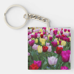 Tranquil Tulips Key Ring