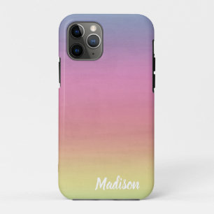Tranquil Watercolor Gradient   Personalised iPhone iPhone 11 Pro Case