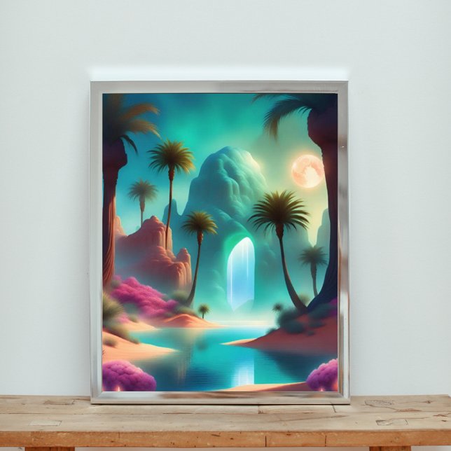 Tranquil Waterfall in Lush Forest Photo Print (Creator Uploaded)