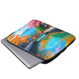 Tranquil Waters: Mt. Fuji's Reflection Laptop Sleeve