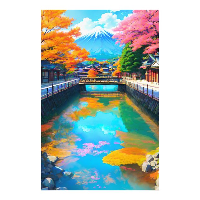 Tranquil Waters: Mt. Fuji's Reflection Photo Print (Front)