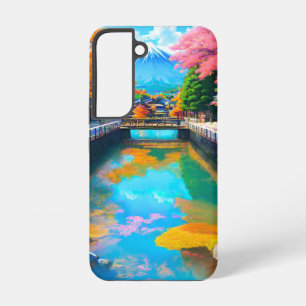 Tranquil Waters: Mt. Fuji's Reflection Samsung Galaxy Case