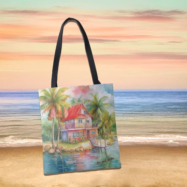 Tranquil Waterside Retreat Beach Bag (Creator Uploaded)
