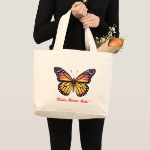 "Tranquil Winged Escape" Large Tote Bag