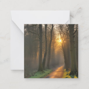 Tranquil Winter Forest Scene Card