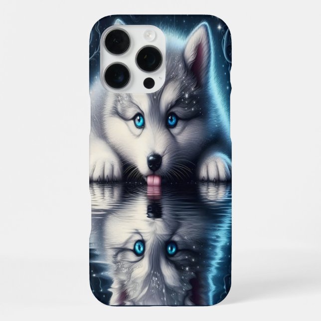 Tranquil Wolf Nature Scene iPhone Case (Back)