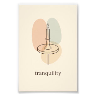 Tranquility Minimalist Candle Poster