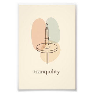Tranquility Minimalist Candle Poster