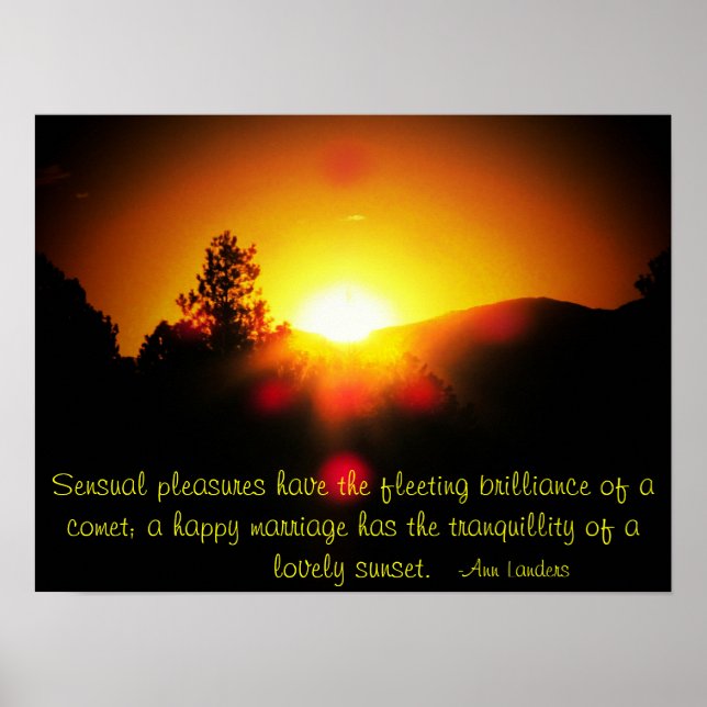 Tranquility of  a happy marriage - Ann Landers Poster (Front)