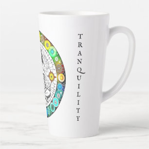 Tranquillity and Serenity Peaceful Meditation Latte Mug