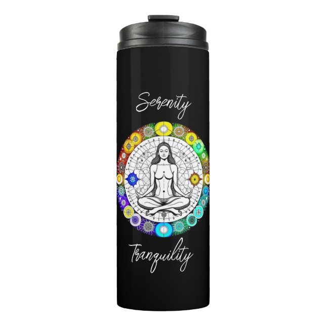 Tranquillity and Serenity Peaceful Meditation Thermal Tumbler (Front)