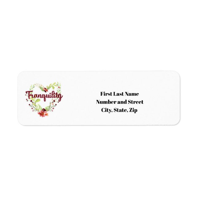 Tranquillity Floral Return Address Labels (Front)