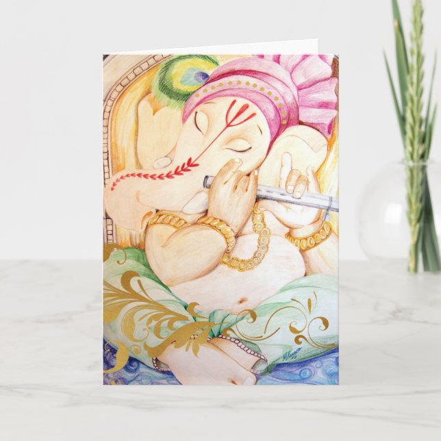 Tranquillity Ganesh Diwali Card (Front)