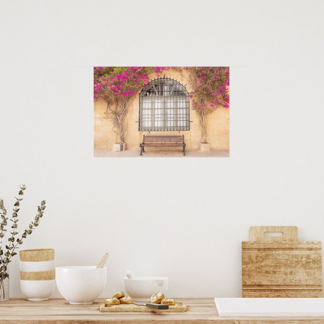 Tranquillity in Bloom – A Quiet Moment in Rabat Poster (Kitchen)