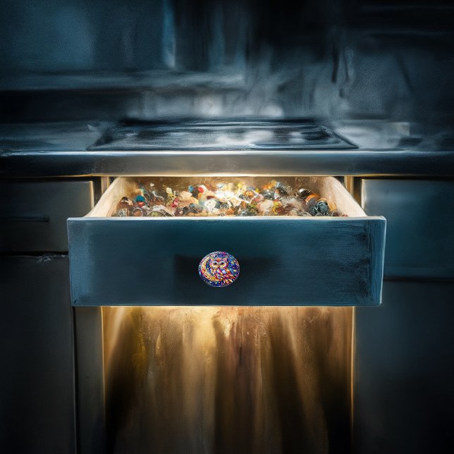 Tranquillity in Glass A Floral Stained Glass Windo Ceramic Knob (Creator Uploaded)