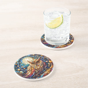 Tranquillity in Glass A Floral Stained Glass Windo Coaster