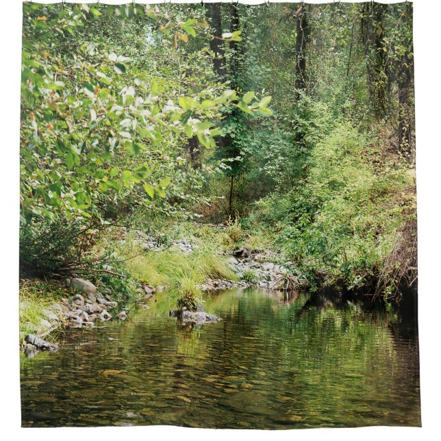 Tranquillity in the woods...... shower curtain (Front)