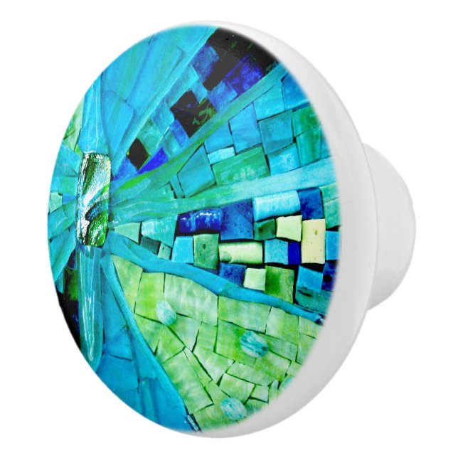 Tranquillity Mosaic Ceramic Knob (Right)