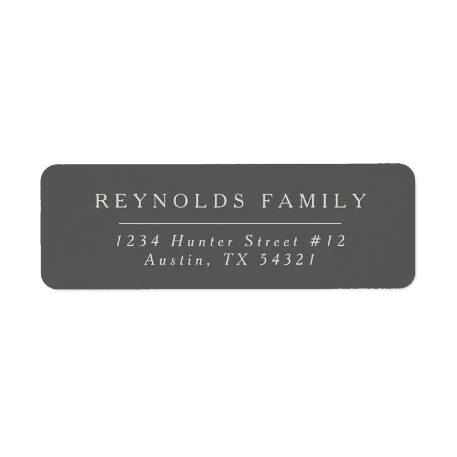Tranquillity Return Address Label (Front)