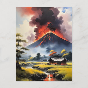 Tranquillity Shattered by Volcanic Fury Postcard