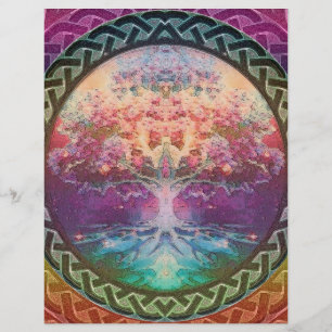 Tranquillity Tree of Life in Rainbow Colours Flyer