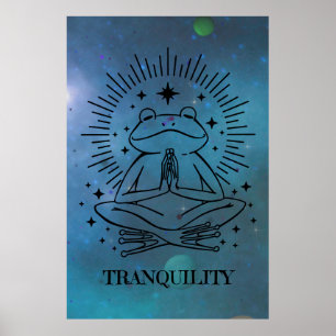 Tranquillity Yoga Frog Poster