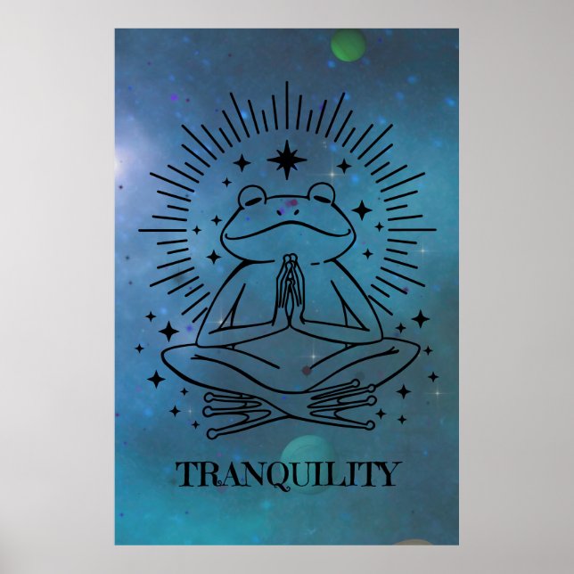 Tranquillity Yoga Frog Poster (Front)