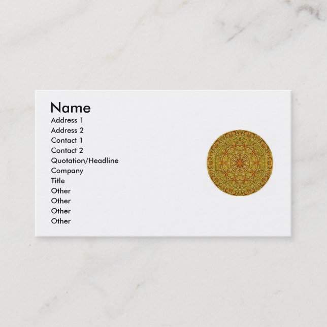 Tranquillity -  Zen Buddhist inspired Business Card (Front)