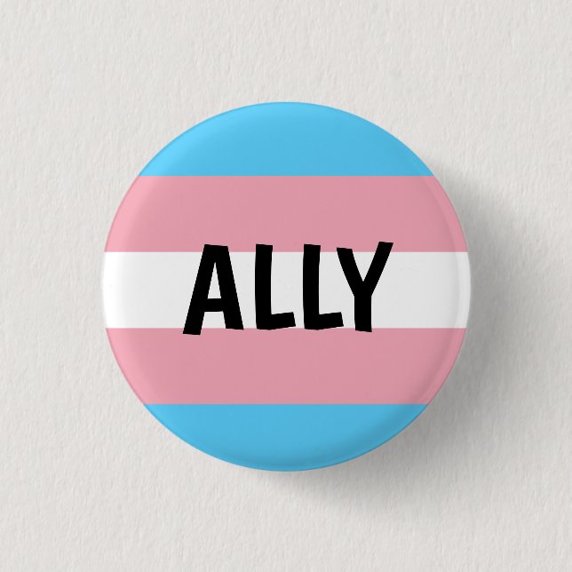 Trans Ally 3 Cm Round Badge (Front)