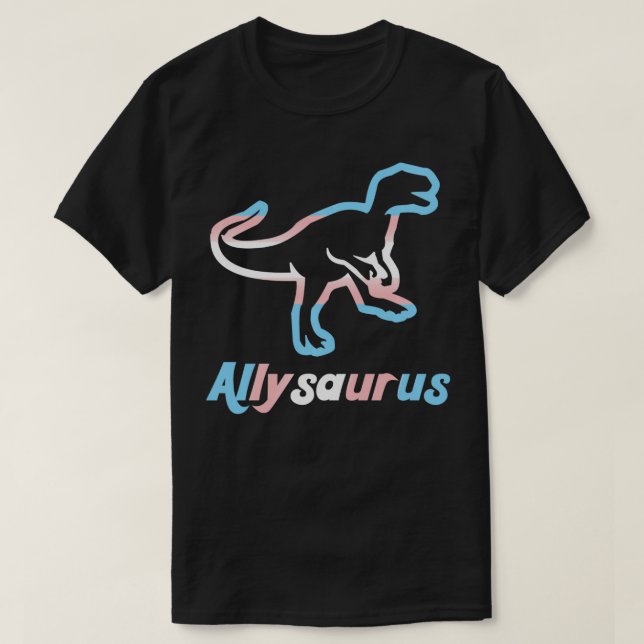 Trans Ally Allysaurus Gay Pride LGBTQ Trans Flag D T-Shirt (Design Front)