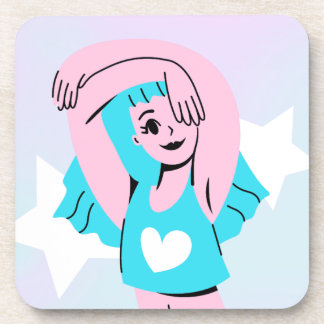 trans art on hard plastic coaster