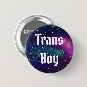 Trans Boy Customisable Galaxy Identity 6 Cm Round Badge