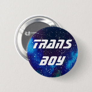 Trans Boy Customisable Galaxy Identity 6 Cm Round Badge