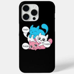 Trans Cats They Them Their Pronouns Transgender II iPhone 15 Pro Max Case