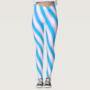 Trans Flag Art Leggings