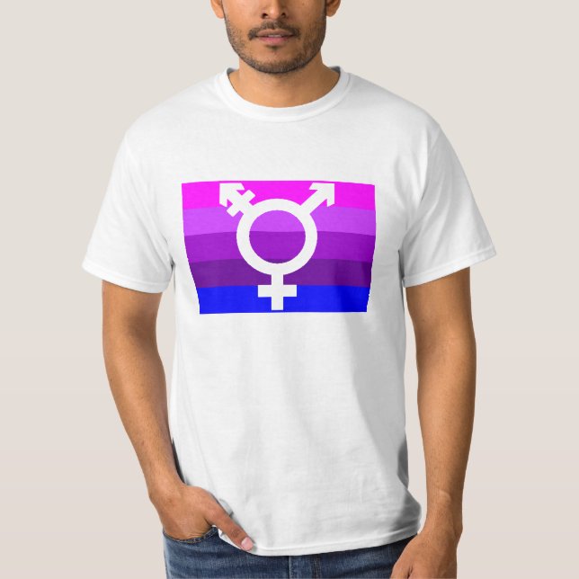 Trans Flag Cutout 2 T-Shirt (Front)