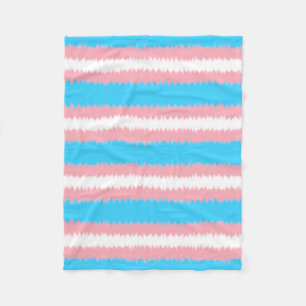 Trans Flag Fleece Blanket