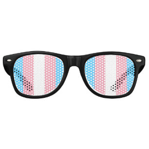 trans flag on sunglasses