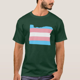 Trans Flag Oregon LGBT Pride Support funny T-Shirt